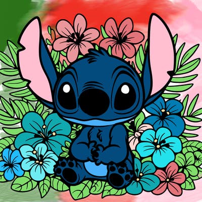 stitch with flowers