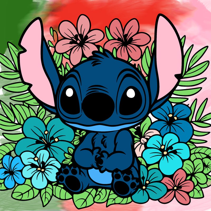 stitch with flowers