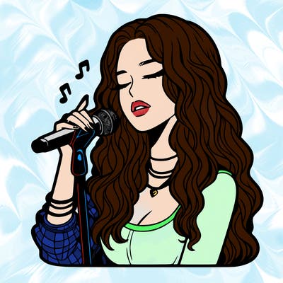realistic female singer
