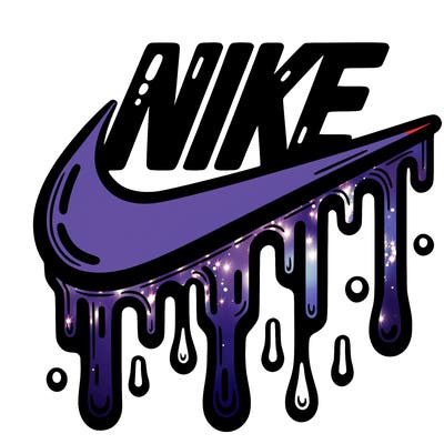 dripping nike logo