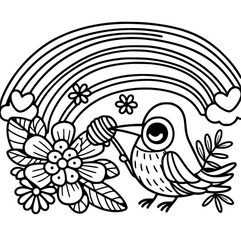 flower rainbow honey eater