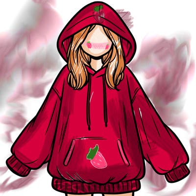 girl in oversized hoodie