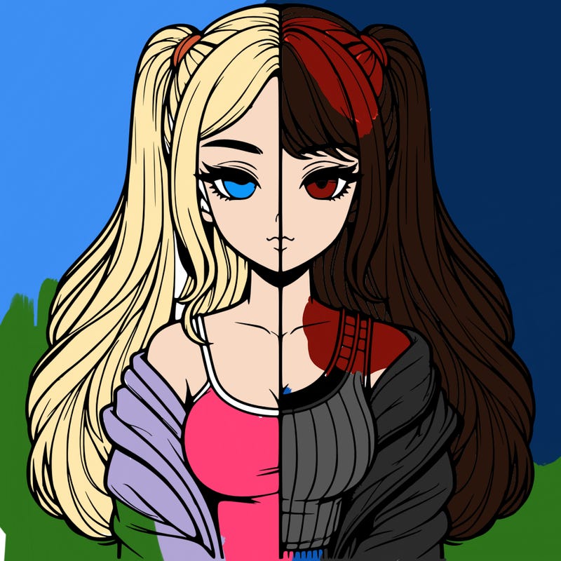 realistic girl split