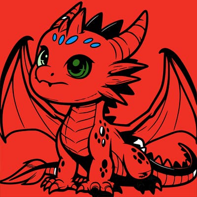 fierce baby night dragon