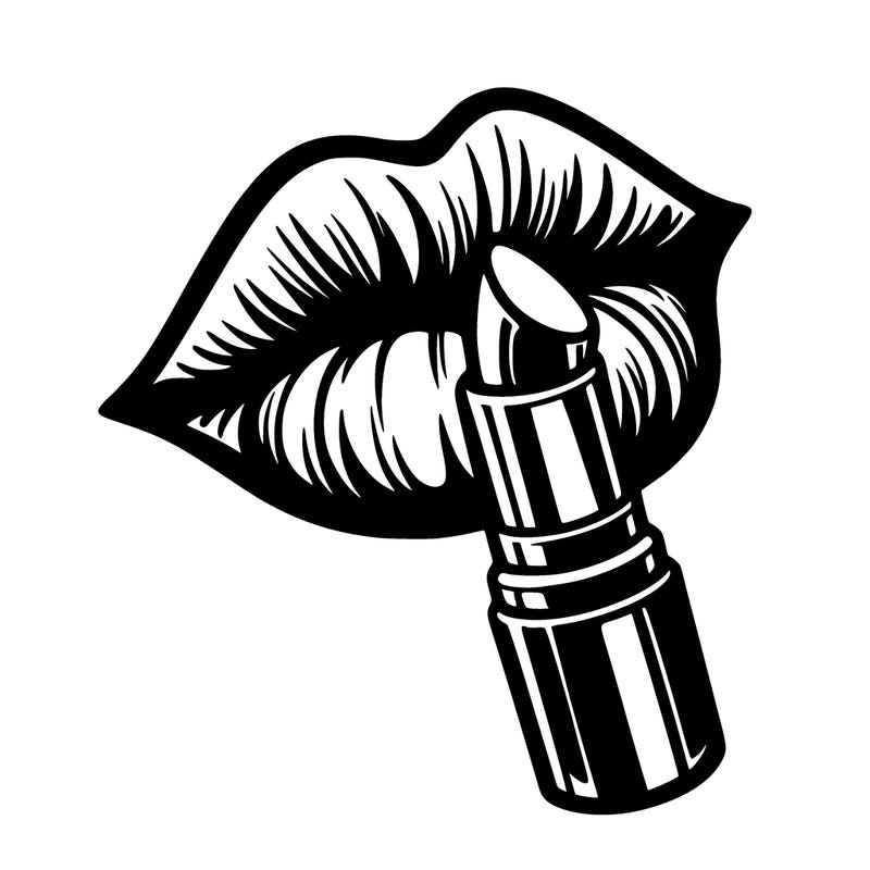 lips with lipstick