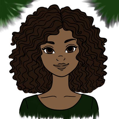 woman with curly hair