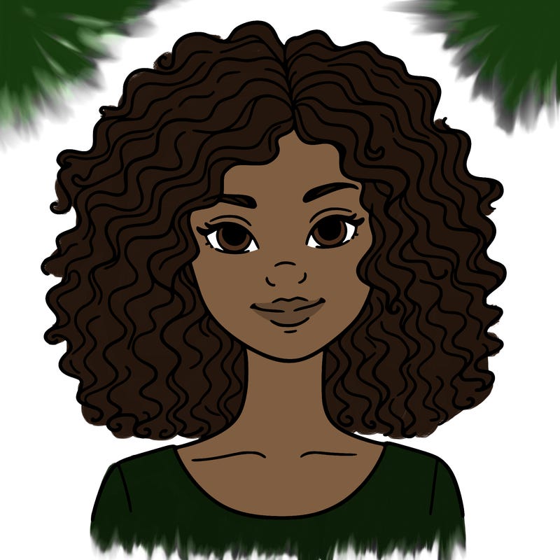 woman with curly hair