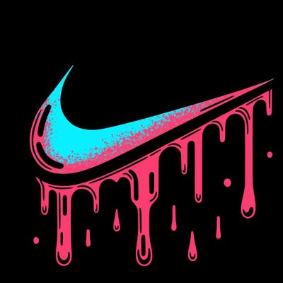 dripping nike logo