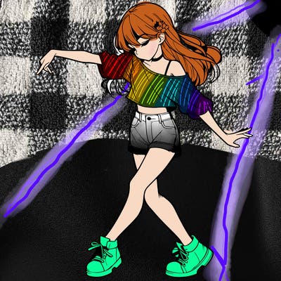 realistic girl danceing