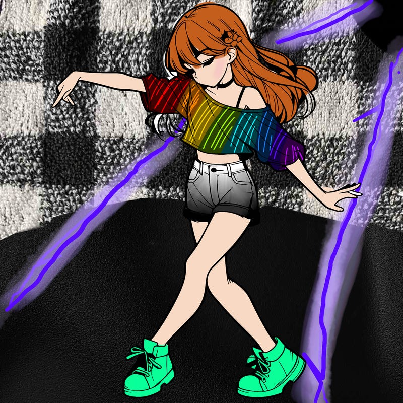 realistic girl danceing