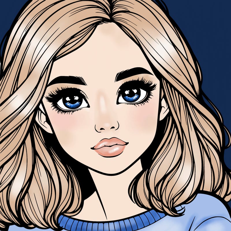 realistic girl whith cute eyes