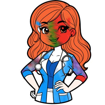 doctor full pose women doctor