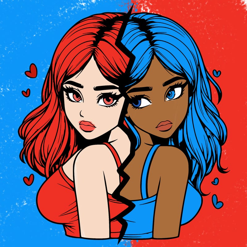 realistic girl split