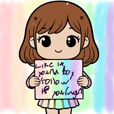 girl holding blank piece of paper