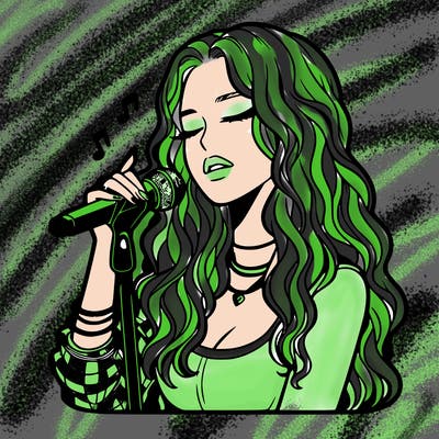 realistic female singer