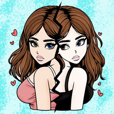 realistic girl split