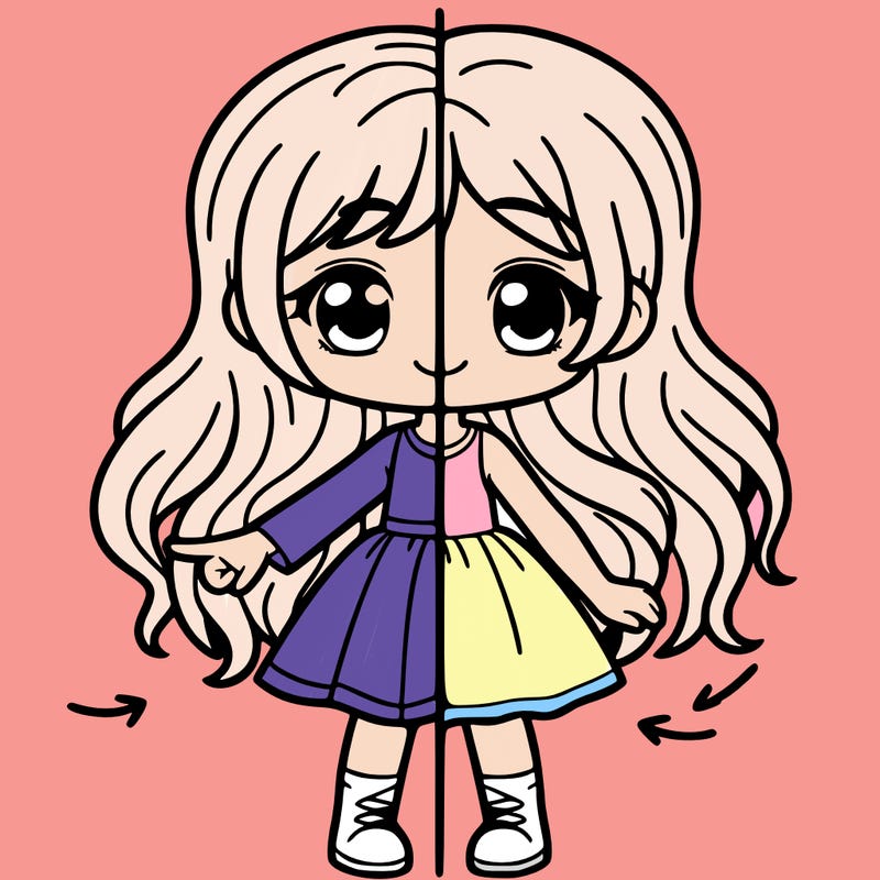 a girl split
