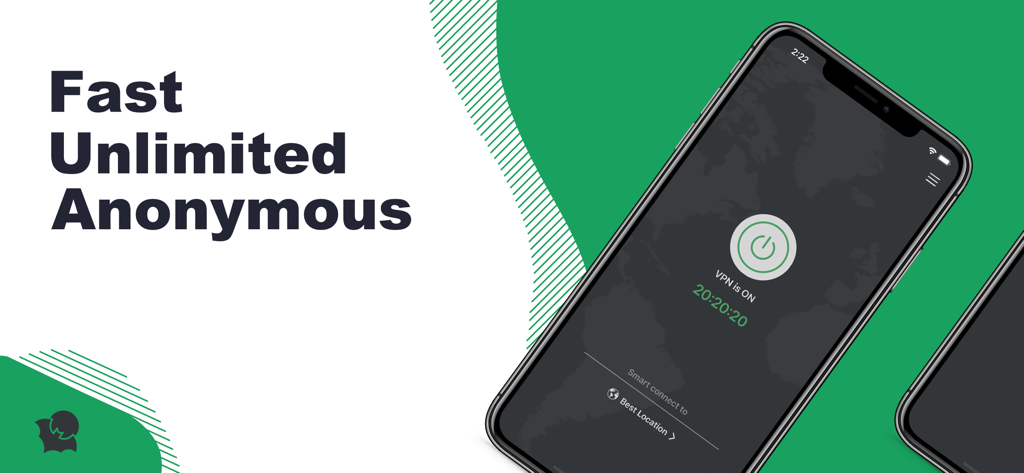 Banner de marketing do HaloVPN Lite exibindo proxy VPN rápido, ilimitado e anônimo em uma interface de iPhone