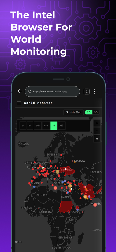 World Monitor - Intel browser - Reference App | MWM