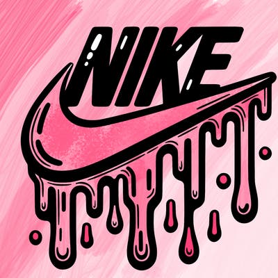 dripping nike logo