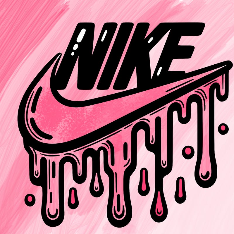 dripping nike logo