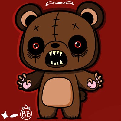 a scary cute bear