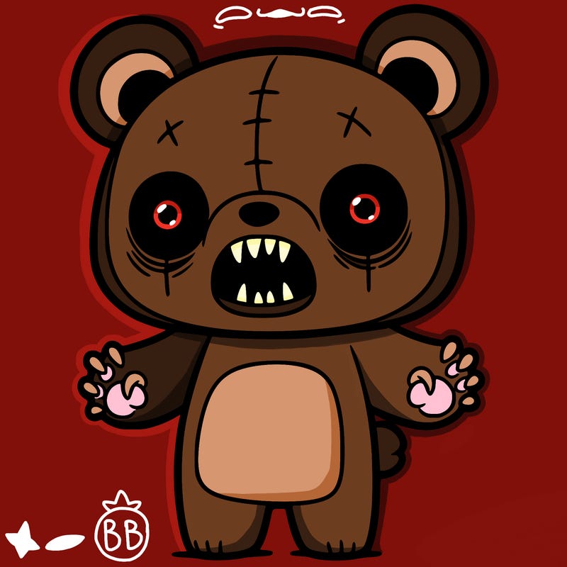 a scary cute bear