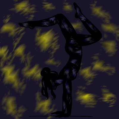 a woman doing a handstand