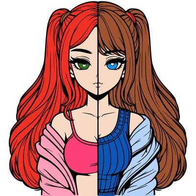 realistic girl split