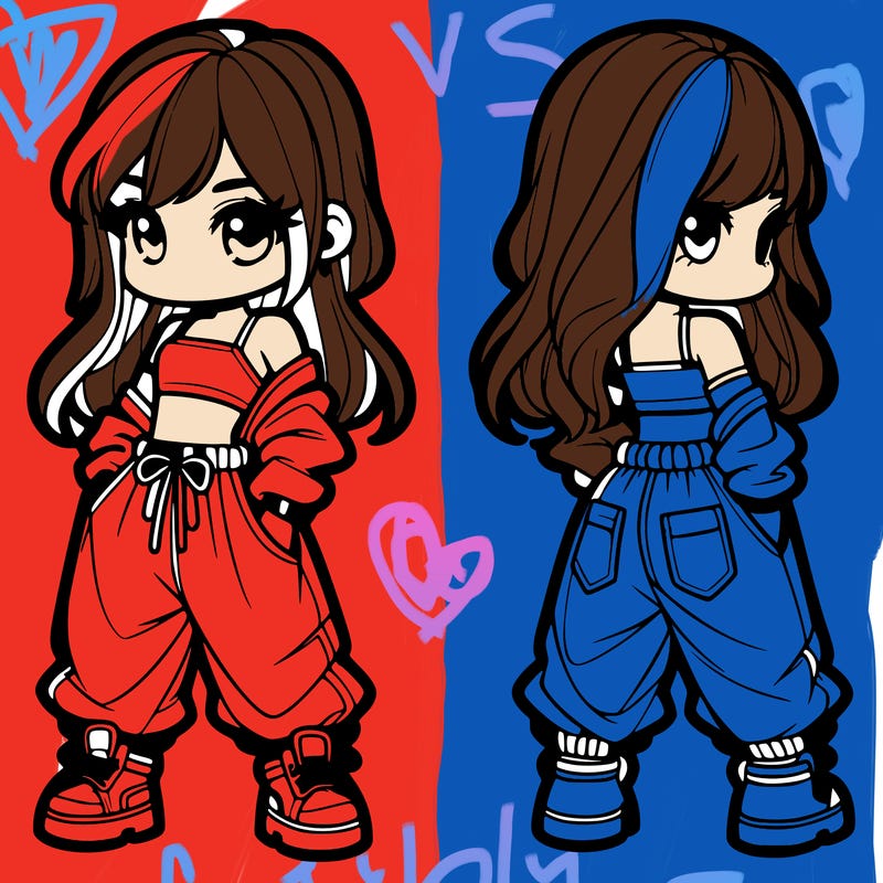 girl in crop top and baggy pants