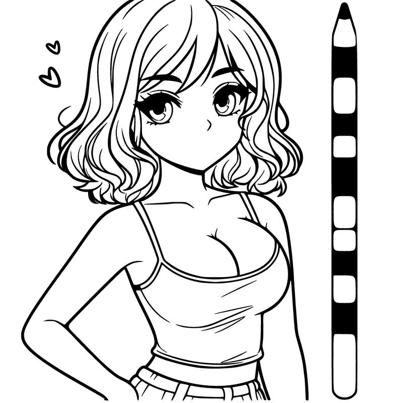 pretty girl wearing a tank top