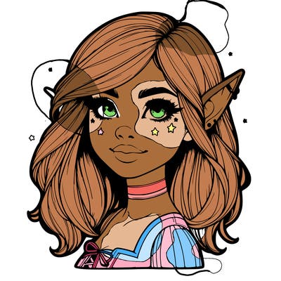 realistic halloween elf girl