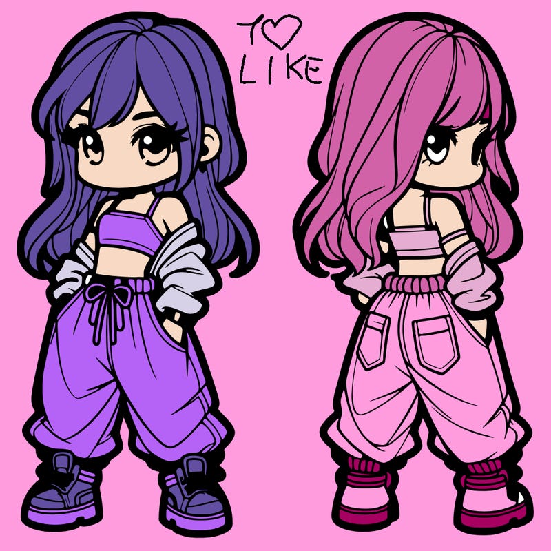 girl in crop top and baggy pants