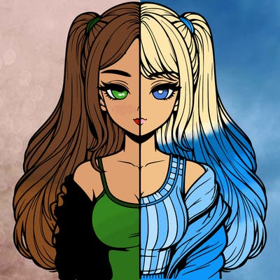 realistic girl split