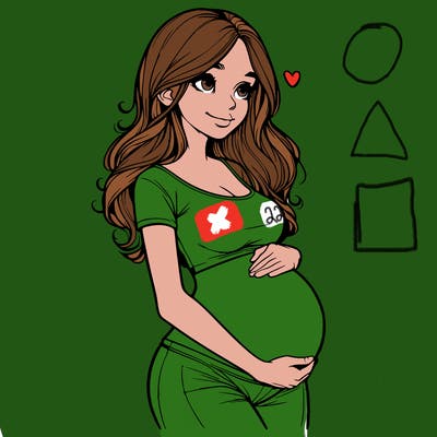 realistic pregnant girl