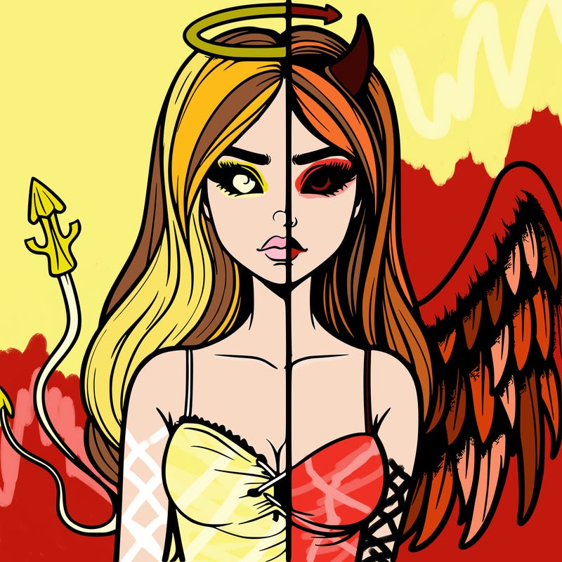 devil vs angel realistic girl