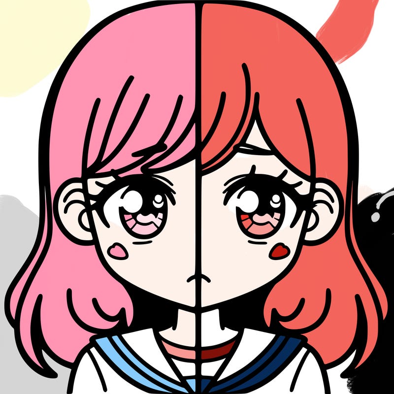 a split of a girl