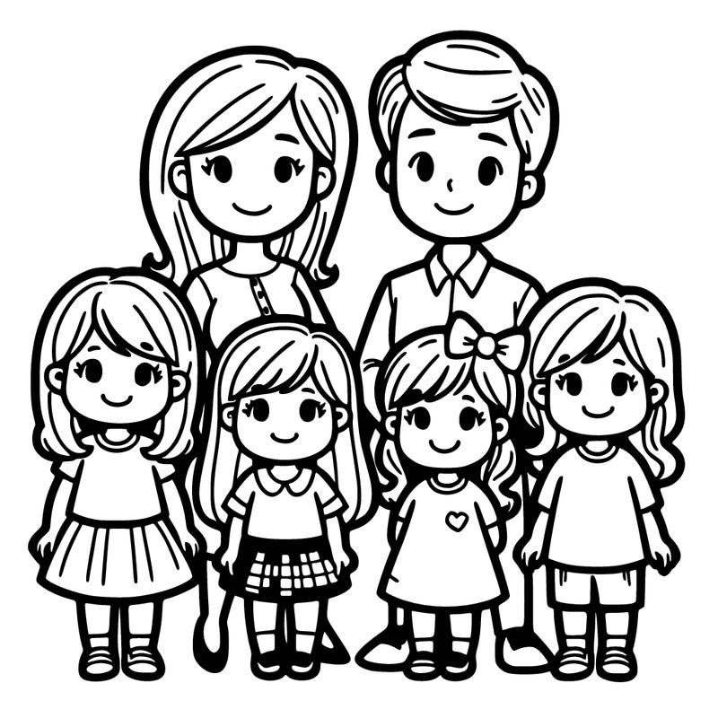 mom four daughters and a dad