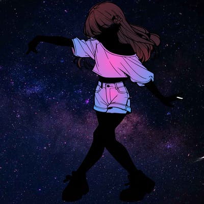 realistic girl danceing