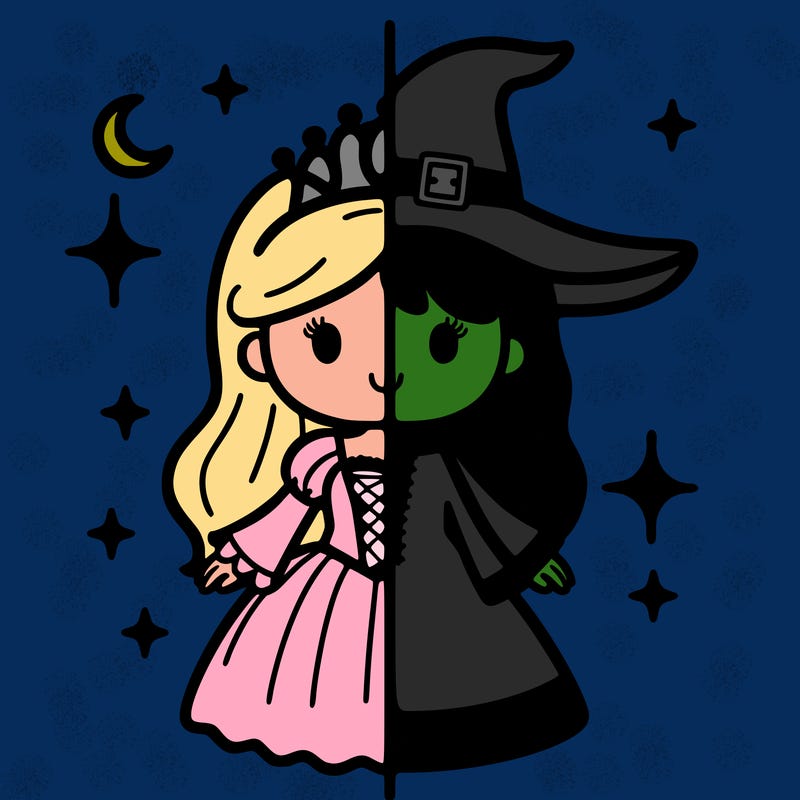 split princess and witch