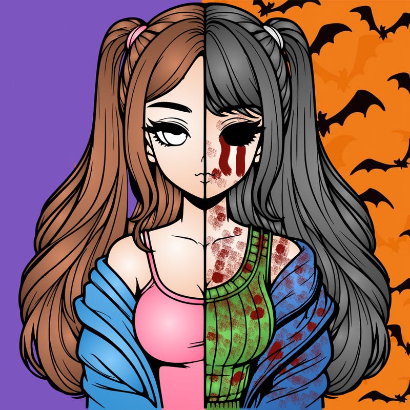 realistic girl split