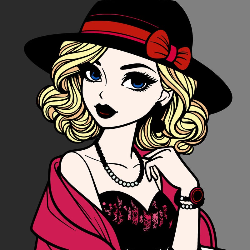 stylish evening girl