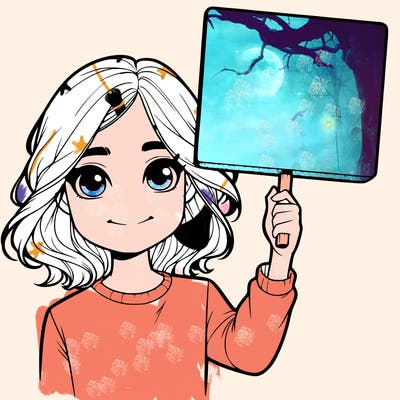 realistic girl holding up a sign