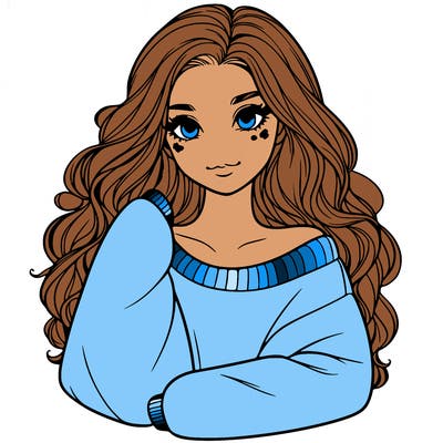 a beautiful girl in a big sweatshirt