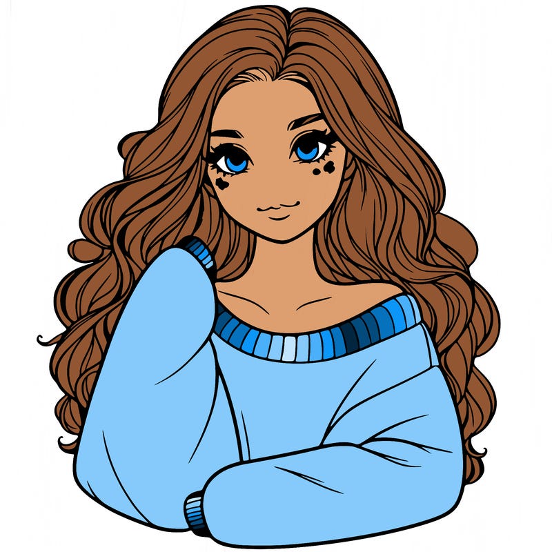 a beautiful girl in a big sweatshirt