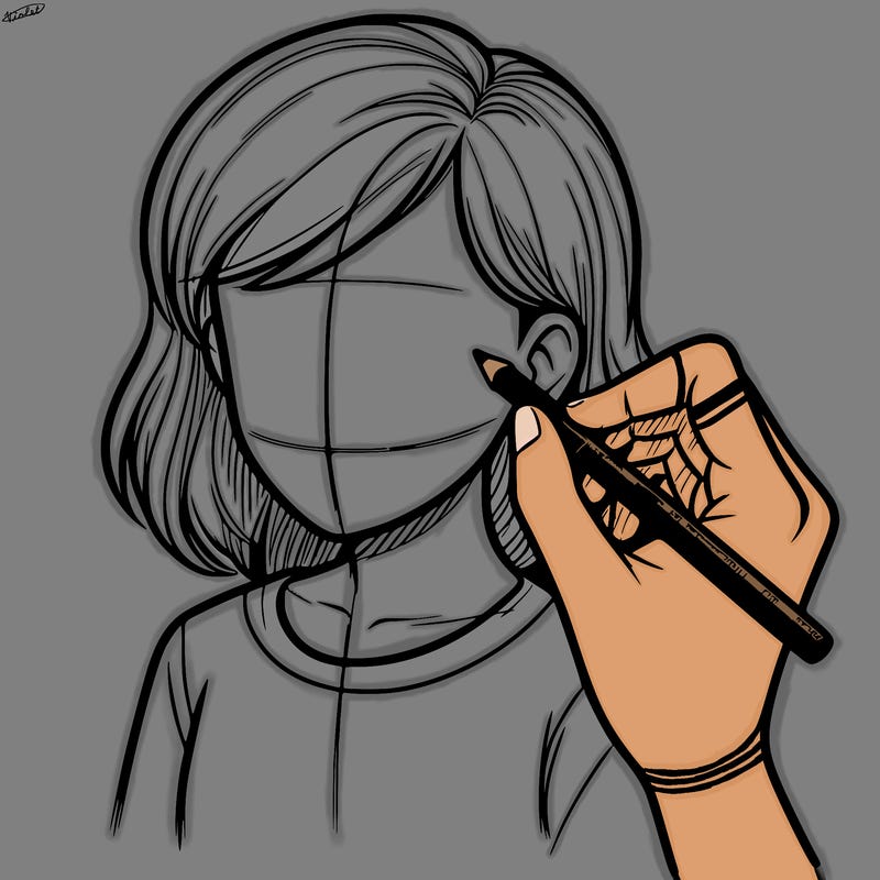 drawing a realistic person