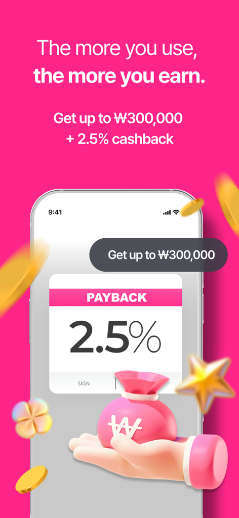 Werbebildschirm der YeoTi App mit 2,5 Prozent Cashback-Belohnungen für Hautbehandlungen