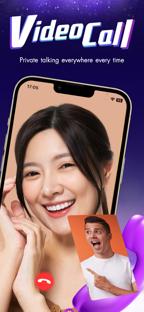 TakeMe - Live Stream - Private video call interface on the TakeMe app