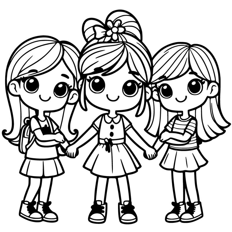 girl with her friends