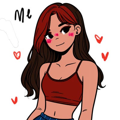 teen girl with crop top